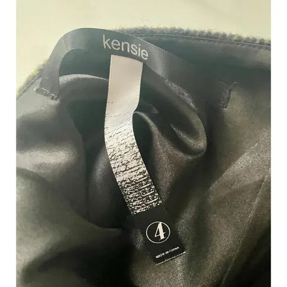 Vintage Plaid Miniskirt, Size 4, Green Wool Kensie Short Plaid Skirt - Picture 5 of 7